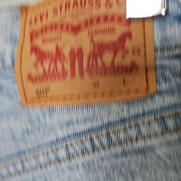 Levi's 501 Festival VSCO Cut Off Denim Distressed Women Shorts Size 29 - Picture 5 of 11